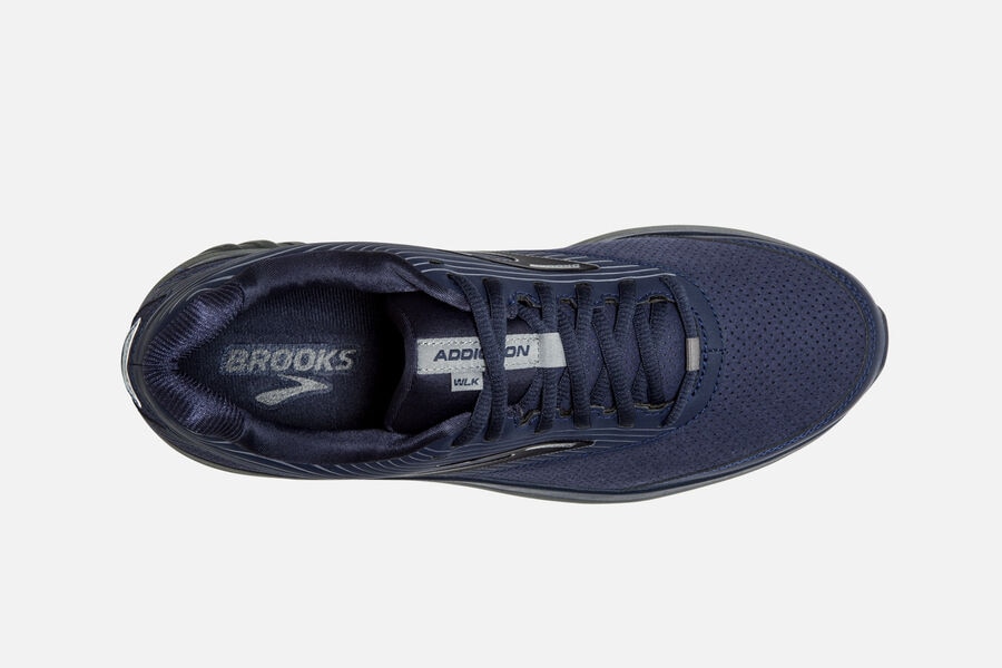 Brooks Running Shoes - Addiction Walker Suede Mens - Navy - ZBQ-504237